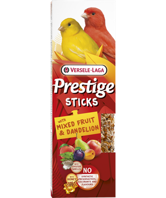 VERSELE LAGA Sticks Canarios con frutas mixtas y diente de león