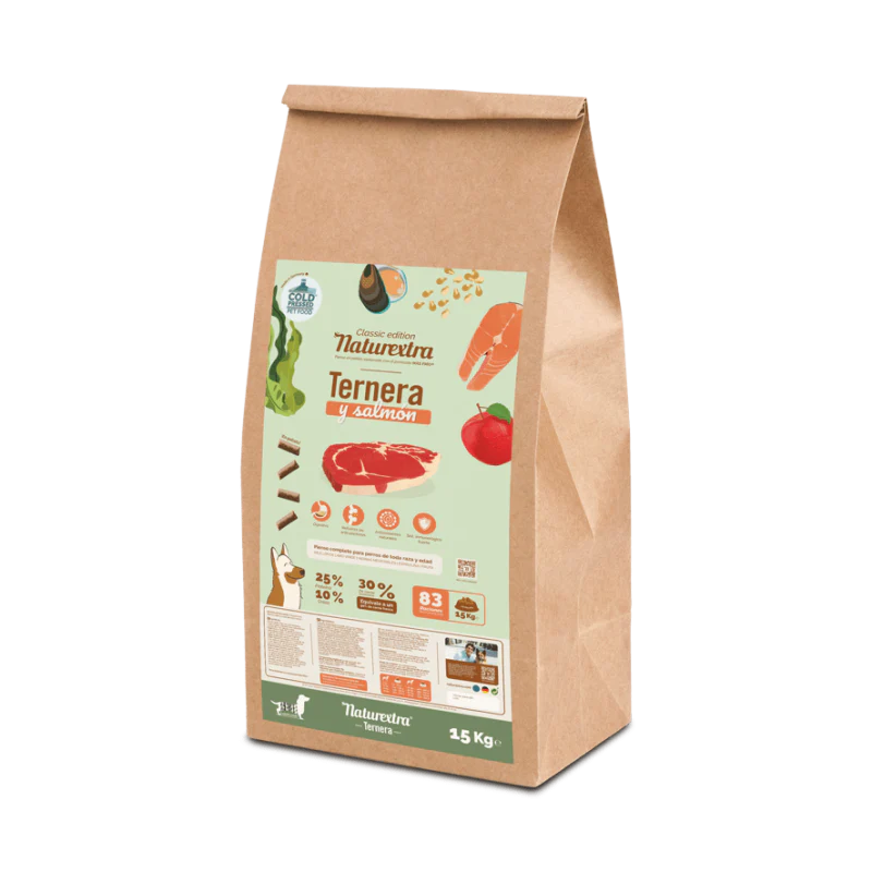 Naturextra | Ternera – Pienso en pellets prensado en frío para perros