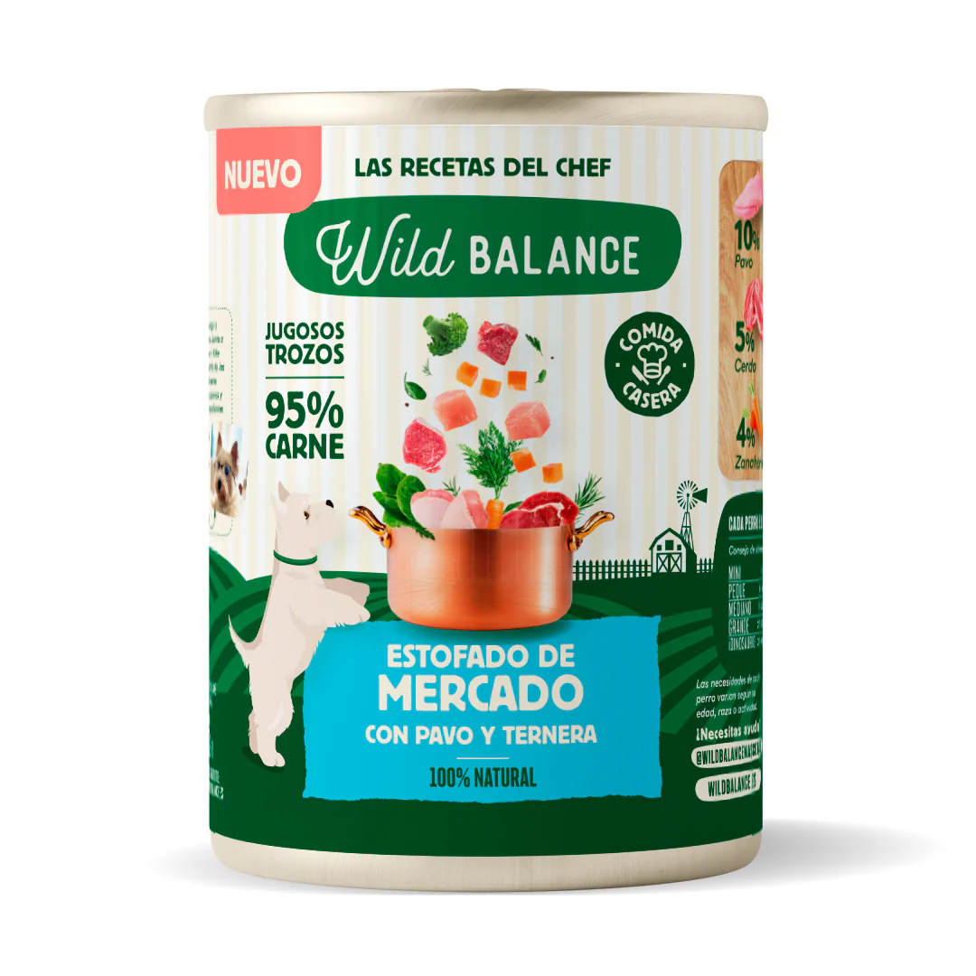 Guiso del Pescador con Pavo y Ternera para perros – Wild Balance