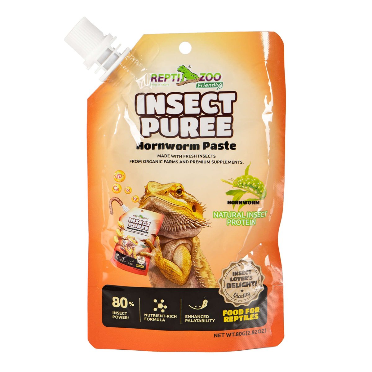 INSECT PUREE Alimento reptil Hornworm Paste 80g