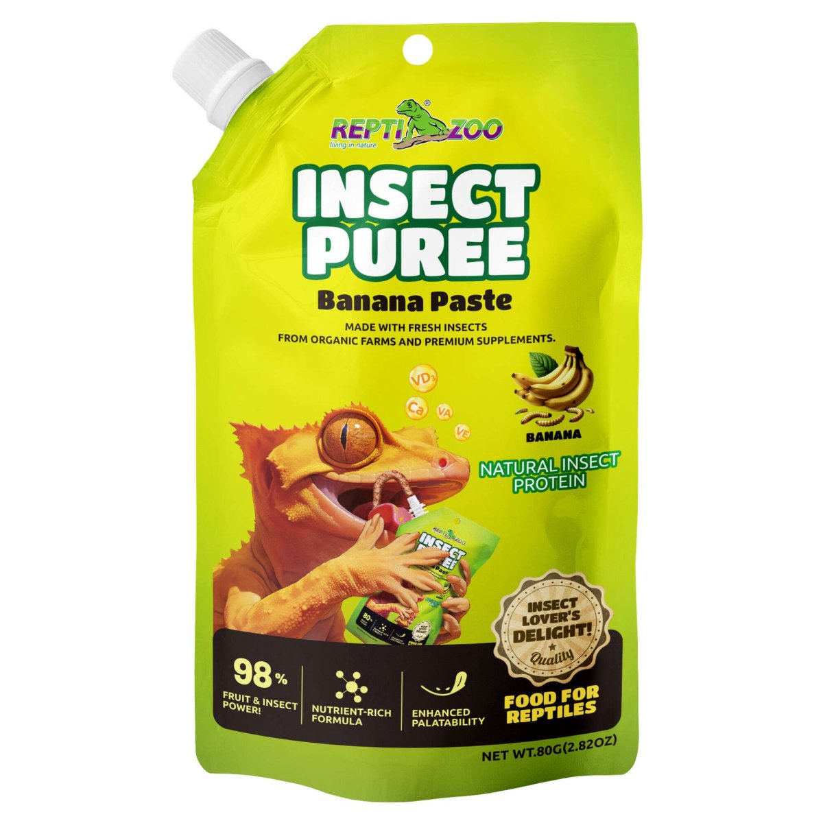 INSECT PUREE Alimento reptil Banana Paste 80g