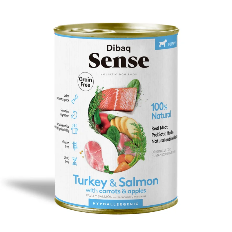 Dibaq Sense Cachorros Salmón y pavo Perros
